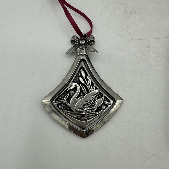 Danforth Pewter Seven Swans A Swimming Ornament Swan 12 Days Of Christmas - Picture 5 of 16